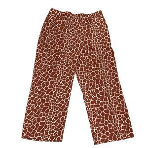 Ann Taylor Giraffe Wide Leg Pants Size 8
